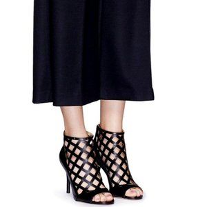 Yvonne Cutout Leather Booties